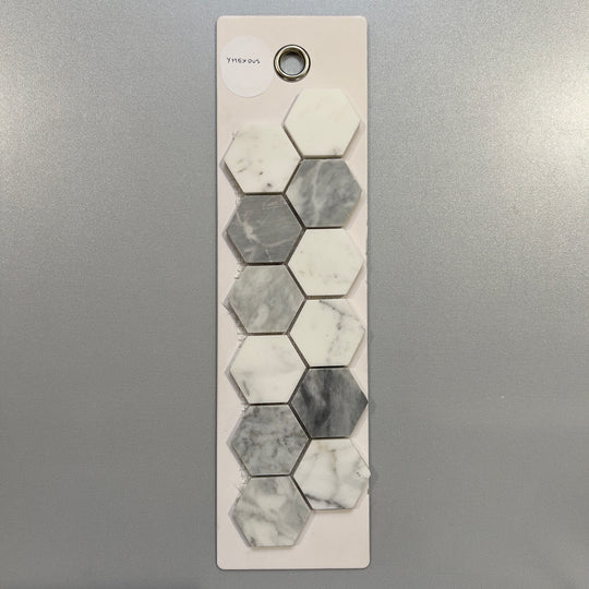 mixed grey stone hexagon mosaic - yhexdus