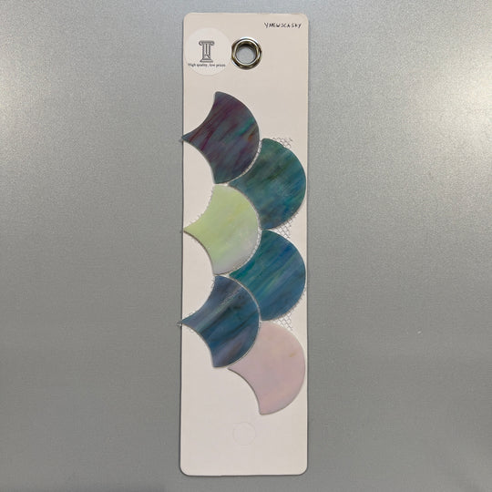 mixed pearl blue fan mosaic - ynewscasky