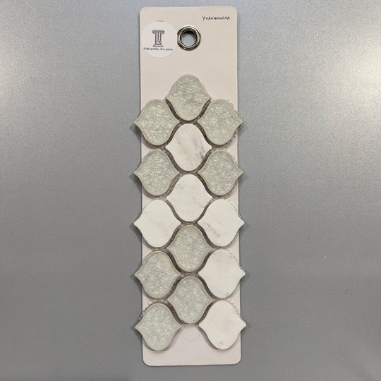 mixed white decorative stone and marble lantern mosaic - yvangogcar