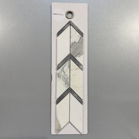 mixed white marble chevron mosaic - yarrcalgol
