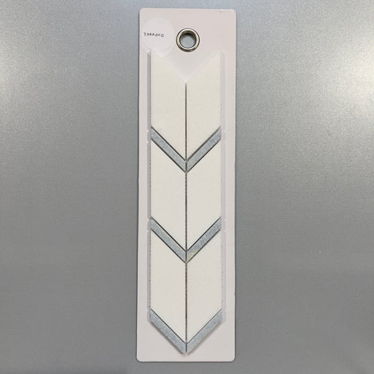 mixed white marble chevron mosaic - yarroce