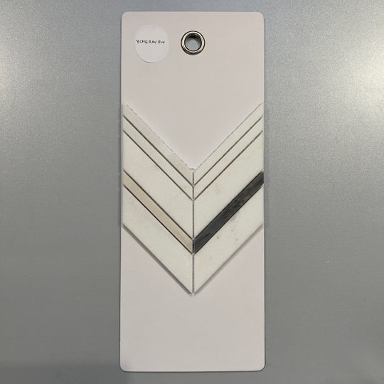 mixed white marble chevron mosaic - ycheravblu