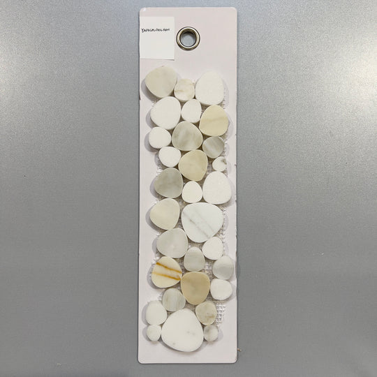 mixed white marble pebble mosaic - yaphcalgolhon