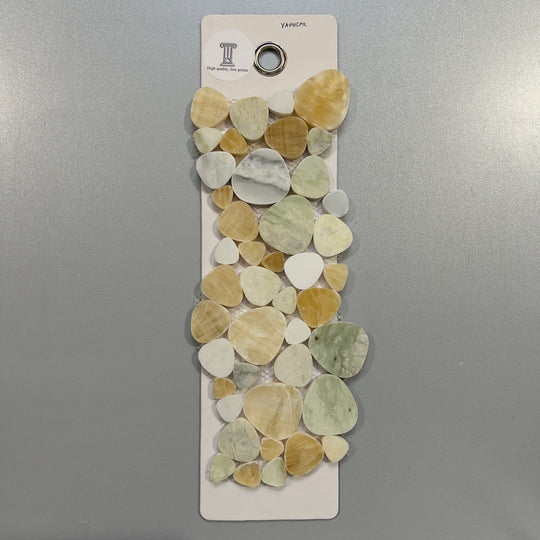 mixed yellow marble pebble mosaic - yaphspr