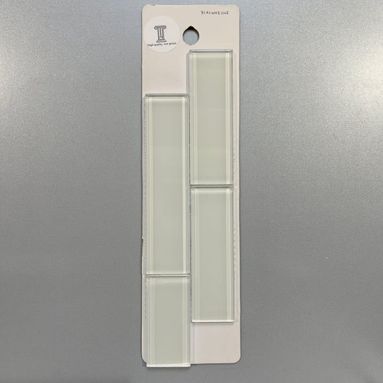 white glass rectangle mosaic - ycaswhishi