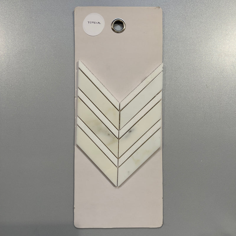 white marble chevron mosaic - ychecal