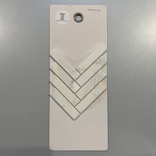 white marble herringbone mosaic - yhercalgol
