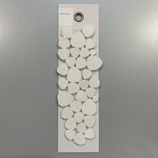 white marble pebble mosaic - yaphdolhon