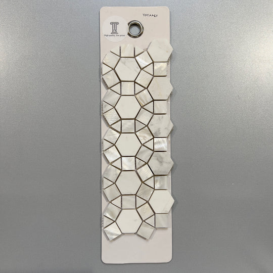white pearl and marble abstract mosaic - ypiaaet